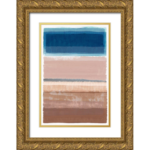 On the Blue Horizon III Gold Ornate Wood Framed Art Print with Double Matting by Kouta, Flora