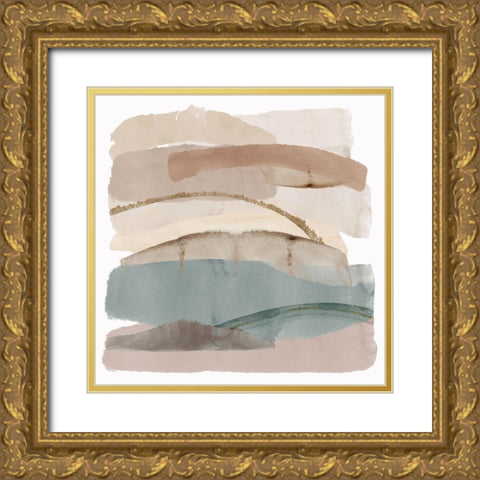 Seasalter Cliffs II Gold Ornate Wood Framed Art Print with Double Matting by Kouta, Flora