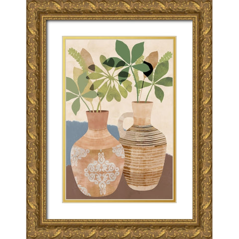 Boho Still Life II Gold Ornate Wood Framed Art Print with Double Matting by Kouta, Flora