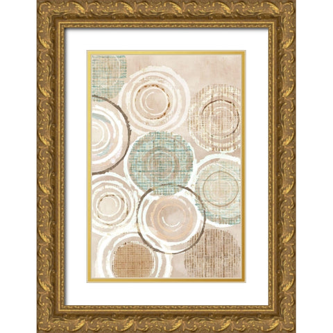 Neutral Woven Baskets I Gold Ornate Wood Framed Art Print with Double Matting by Kouta, Flora