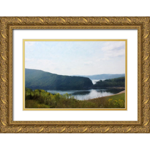 Misty Morning Gold Ornate Wood Framed Art Print with Double Matting by Curinga, Kim