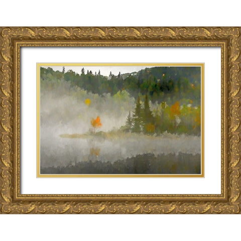 Misty Isle Gold Ornate Wood Framed Art Print with Double Matting by Curinga, Kim