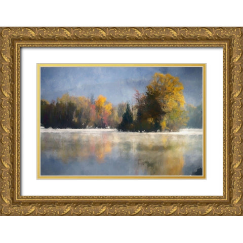 Lake Colors Gold Ornate Wood Framed Art Print with Double Matting by Curinga, Kim