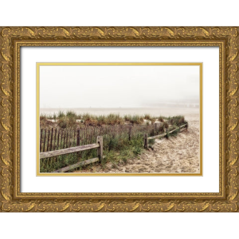 Atlantic City Beach I Gold Ornate Wood Framed Art Print with Double Matting by Kearney, Franklin J.