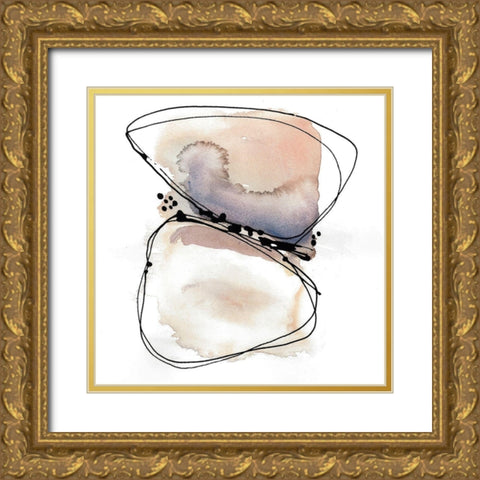 Tellin Shells Gold Ornate Wood Framed Art Print with Double Matting by Rupe, Kim