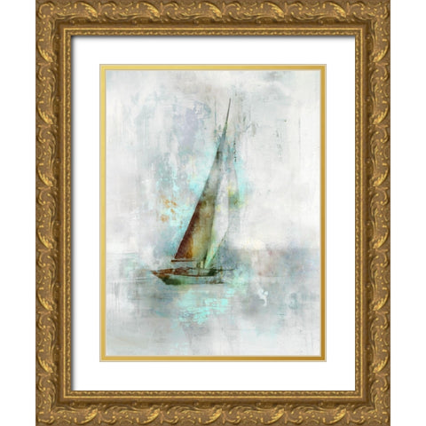 Sailboat I  Gold Ornate Wood Framed Art Print with Double Matting by Roko, Ken