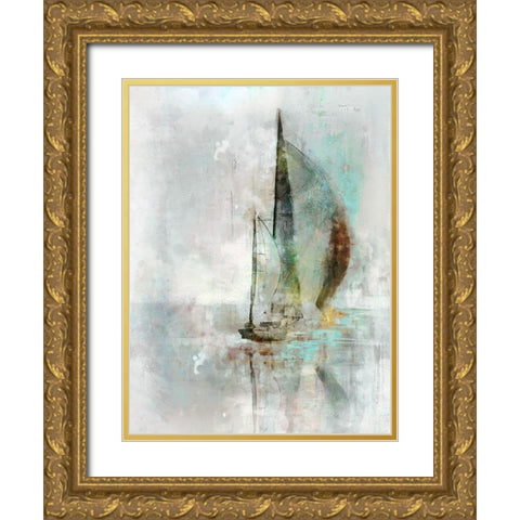 Sailboat II Gold Ornate Wood Framed Art Print with Double Matting by Roko, Ken