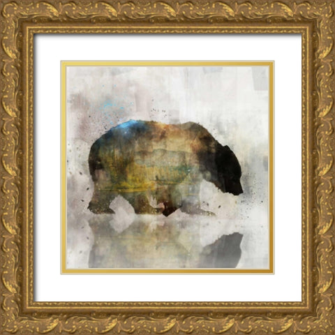 Journey Bear I Gold Ornate Wood Framed Art Print with Double Matting by Roko, Ken