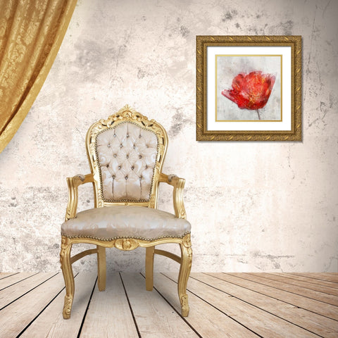 Inkly Floral II Gold Ornate Wood Framed Art Print with Double Matting by Roko, Ken