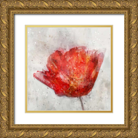 Inkly Floral II Gold Ornate Wood Framed Art Print with Double Matting by Roko, Ken