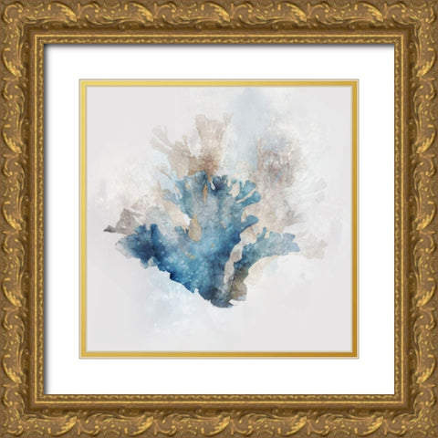 Blue Coral Reef II Gold Ornate Wood Framed Art Print with Double Matting by Roko, Ken