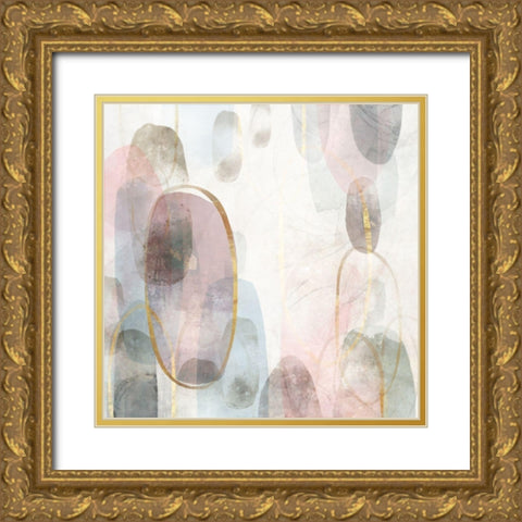 Golden Rings I  Gold Ornate Wood Framed Art Print with Double Matting by Roko, Ken