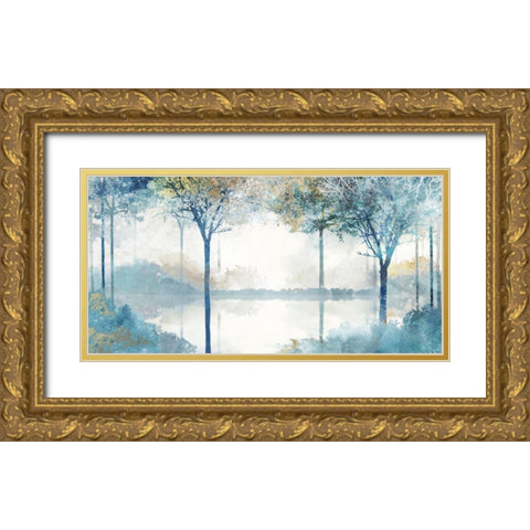 Blue Forest Lookout I  Gold Ornate Wood Framed Art Print with Double Matting by Roko, Ken