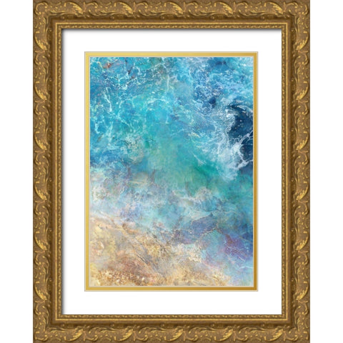 Oceanic Gold I  Gold Ornate Wood Framed Art Print with Double Matting by Roko, Ken