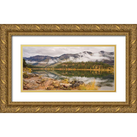 Mountain Mist II   Gold Ornate Wood Framed Art Print with Double Matting by Robertson, Leda