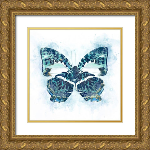Wings of Color Gold Ornate Wood Framed Art Print with Double Matting by Robertson, Leda