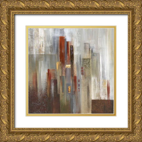 City Horizon  Gold Ornate Wood Framed Art Print with Double Matting by Mravyan, Valeria