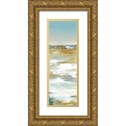 Blue Horizon II Gold Ornate Wood Framed Art Print with Double Matting by Lera