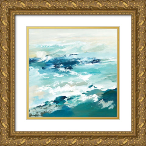 Ripple in the Sea I Gold Ornate Wood Framed Art Print with Double Matting by Mravyan, Valeria