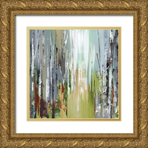 Woodland Pathway I Gold Ornate Wood Framed Art Print with Double Matting by Mravyan, Valeria
