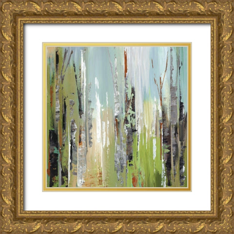 Woodland Pathway II Gold Ornate Wood Framed Art Print with Double Matting by Mravyan, Valeria