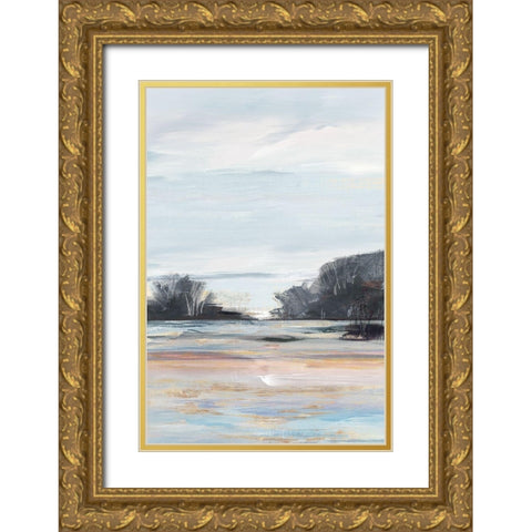 Organic Field I Gold Ornate Wood Framed Art Print with Double Matting by Mravyan, Valeria
