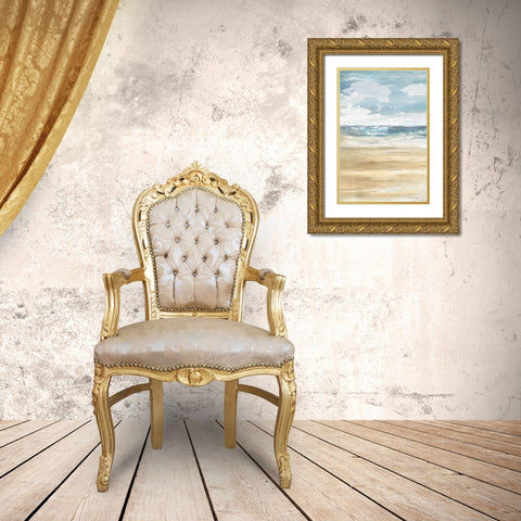 Beach Stop II  Gold Ornate Wood Framed Art Print with Double Matting by Lera