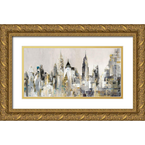 New York, New York  Gold Ornate Wood Framed Art Print with Double Matting by Mravyan, Valeria