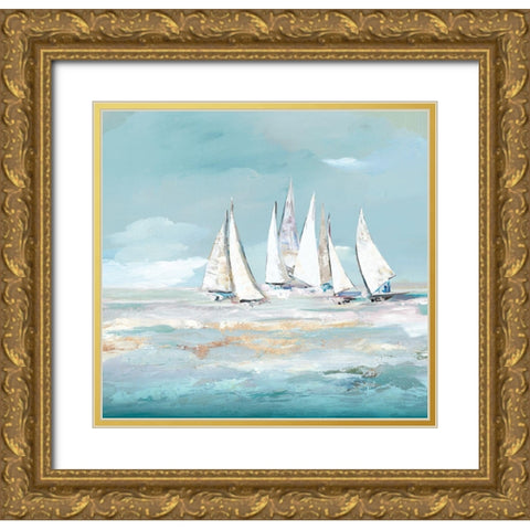 Clash Gold Ornate Wood Framed Art Print with Double Matting by Lera