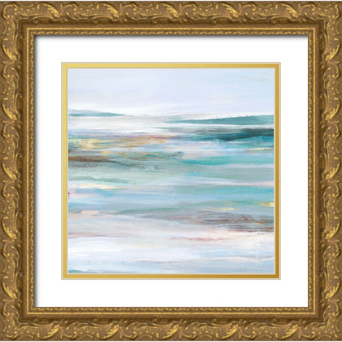 Tidal Flow II Gold Ornate Wood Framed Art Print with Double Matting by Lera