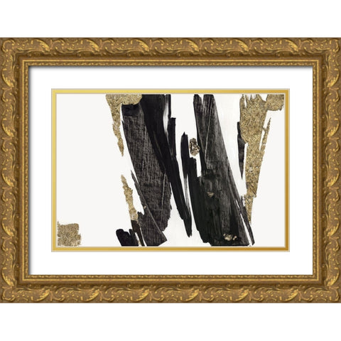 Stretching I  Gold Ornate Wood Framed Art Print with Double Matting by Lera
