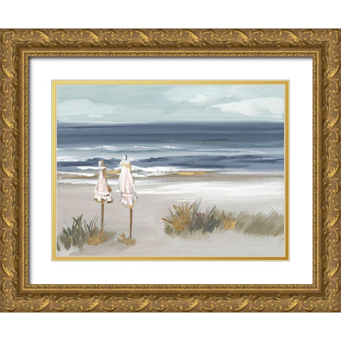 Summer Vacation I Gold Ornate Wood Framed Art Print with Double Matting by Lera