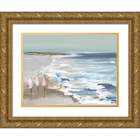 Summer Vacation II Gold Ornate Wood Framed Art Print with Double Matting by Lera