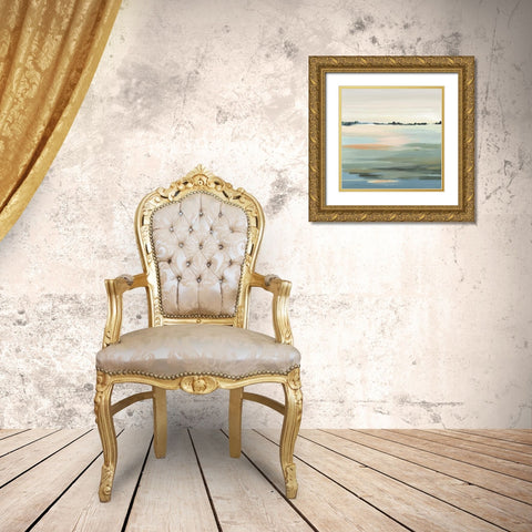 The Calm I  Gold Ornate Wood Framed Art Print with Double Matting by Lera