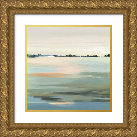 The Calm I  Gold Ornate Wood Framed Art Print with Double Matting by Lera