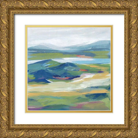 Roaring Prarie  Gold Ornate Wood Framed Art Print with Double Matting by Lera