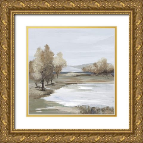 Quiet Serenity  Gold Ornate Wood Framed Art Print with Double Matting by Lera