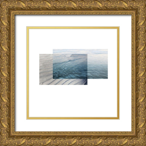 Beach Sand Gold Ornate Wood Framed Art Print with Double Matting by Mourier, Lily