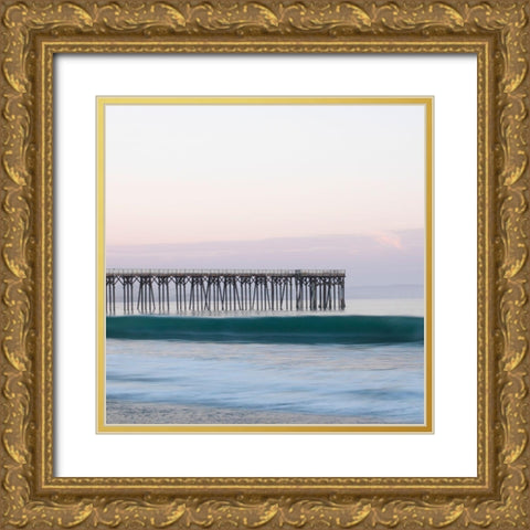 San Simeon  Gold Ornate Wood Framed Art Print with Double Matting by Delva, Florence