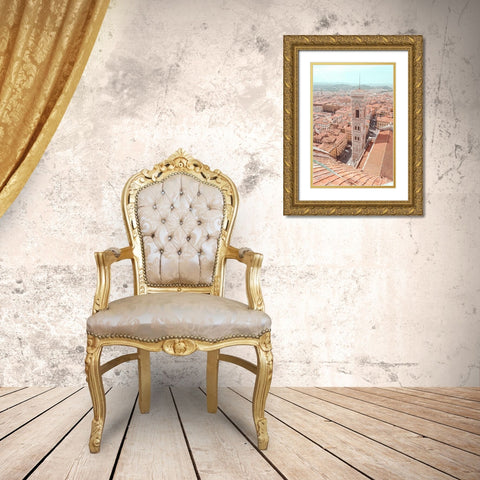 Sunkissed City Gold Ornate Wood Framed Art Print with Double Matting by Liidermann, Lisa