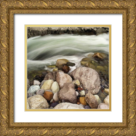 Rushing By Gold Ornate Wood Framed Art Print with Double Matting by Levit, Keith