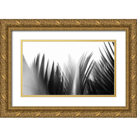 In the Green I - B-W  Gold Ornate Wood Framed Art Print with Double Matting by Weisbeck, Lena