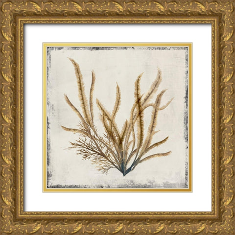 Yellow Coral I  Gold Ornate Wood Framed Art Print with Double Matting by Lily K