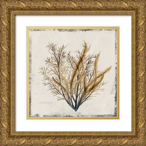 Yellow Coral III Gold Ornate Wood Framed Art Print with Double Matting by Lily K