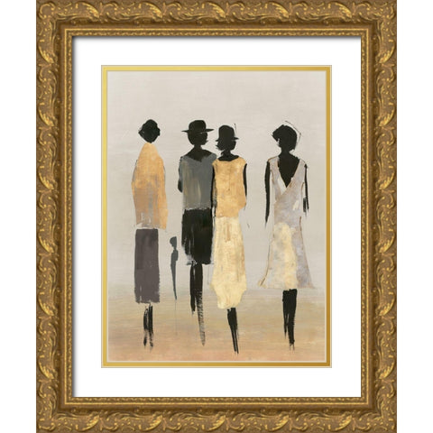 Fashionable Ladies II  Gold Ornate Wood Framed Art Print with Double Matting by Lily K