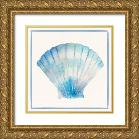 Seashell Serenade III Gold Ornate Wood Framed Art Print with Double Matting by Lily K
