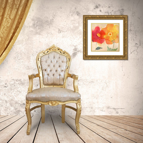 So Joyful II Gold Ornate Wood Framed Art Print with Double Matting by Berg, Margaret