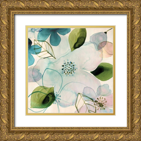 Water Blossoms II Gold Ornate Wood Framed Art Print with Double Matting by Berg, Margaret