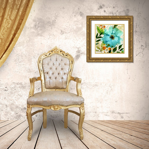 Naeva I Gold Ornate Wood Framed Art Print with Double Matting by Berg, Margaret