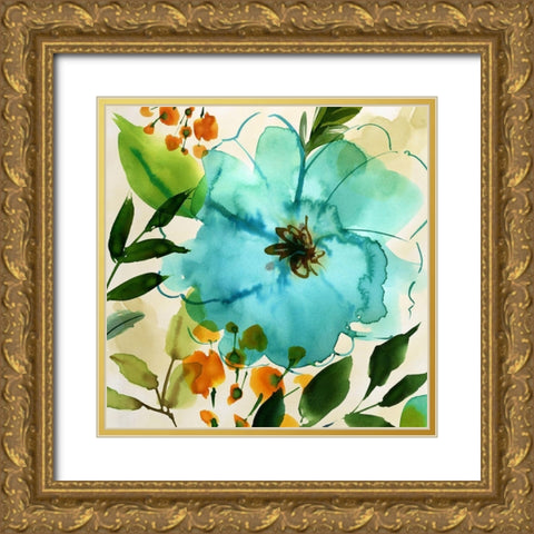 Naeva I Gold Ornate Wood Framed Art Print with Double Matting by Berg, Margaret